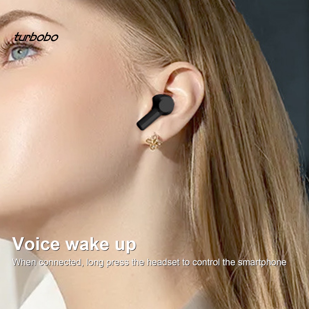 1 Set Tai Nghe Nhét Tai Không Dây Bluetooth Hiển Thị Màn Hình Kỹ Thuật Số Bằng ABS Có Đèn LED Dùng Khi Gọi Điện Thoại