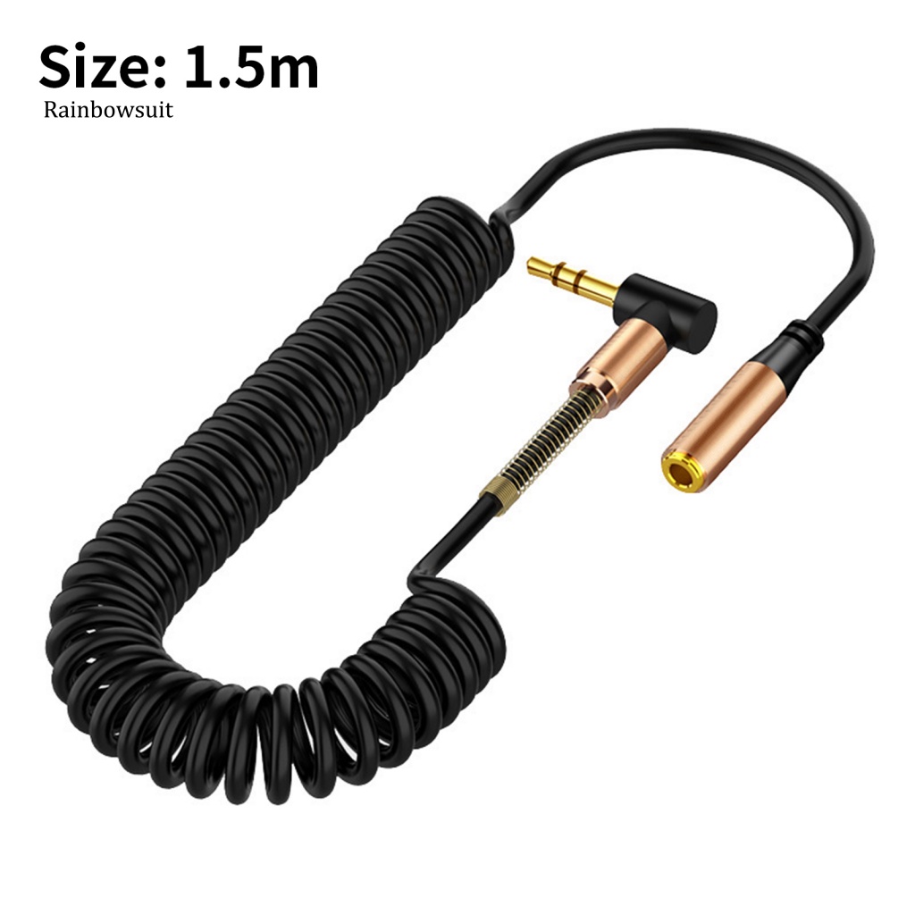 Dây Cáp Âm Thanh Bằng PVC Chống Nhiễu / Chống Ồn Có Thể Thu Gọn 3.5mm Tiện Dụng Cho Gia Đình