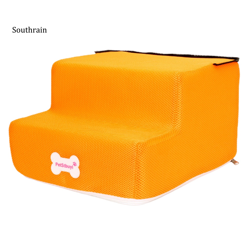 Thang Leo 2 Bậc Bằng Vải Không Trượt Chắc Chắn Cho Cún Cưng