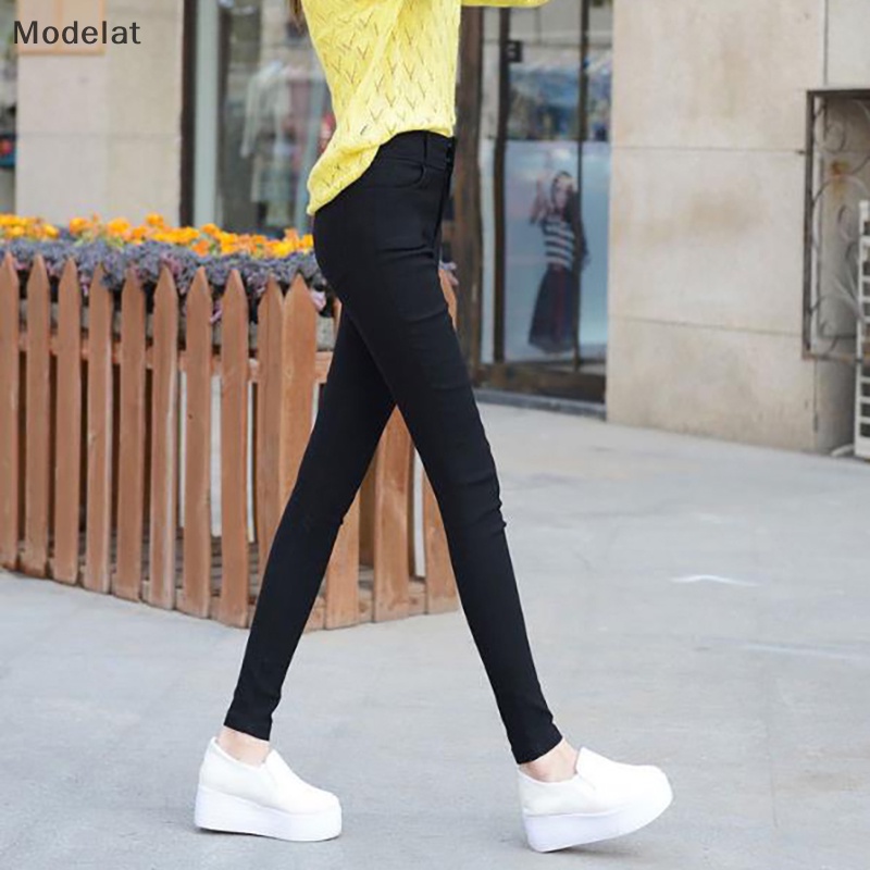 Quần Bút Chì Ba Nút Màu Đen Trơn Thời Trang MFC MFC