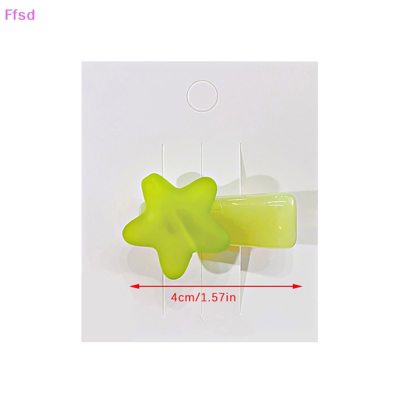 {Ffsd} Kẹp Tóc Bằng Resin Hình Ngôi Sao Màu Sắc Ngọt Ngào Dễ Thương Thời Trang Mùa Hè Dành Cho Bé Gái