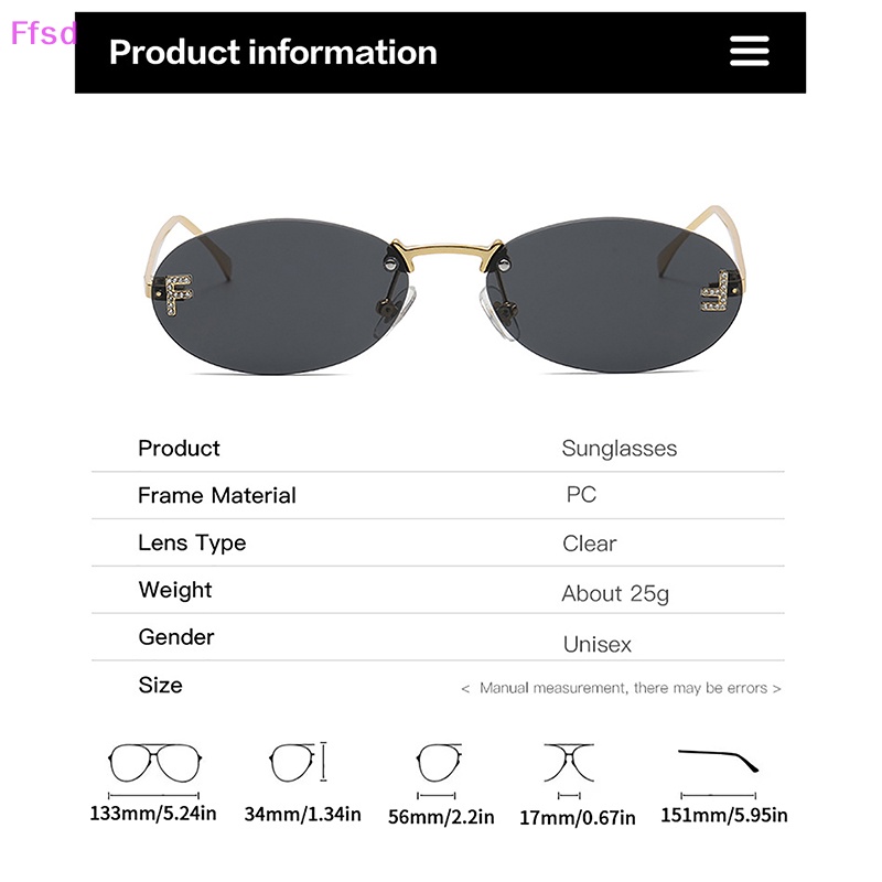 {Ffsd} Kính Mát Không Gọng Chống Nắng Dùng Đi Mua Sắm Ngoài Trời Cho Nữ * Bán Chạy