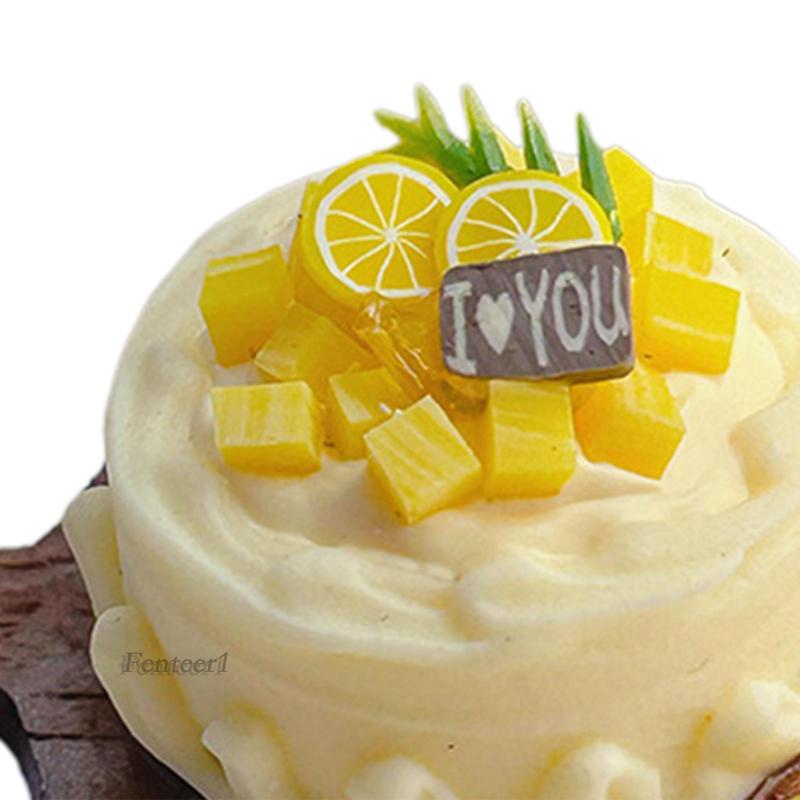 [Fenteer1] Đồ Chơi Búp Bê 1: 6 1: 12 Trang Trí Bánh Kem