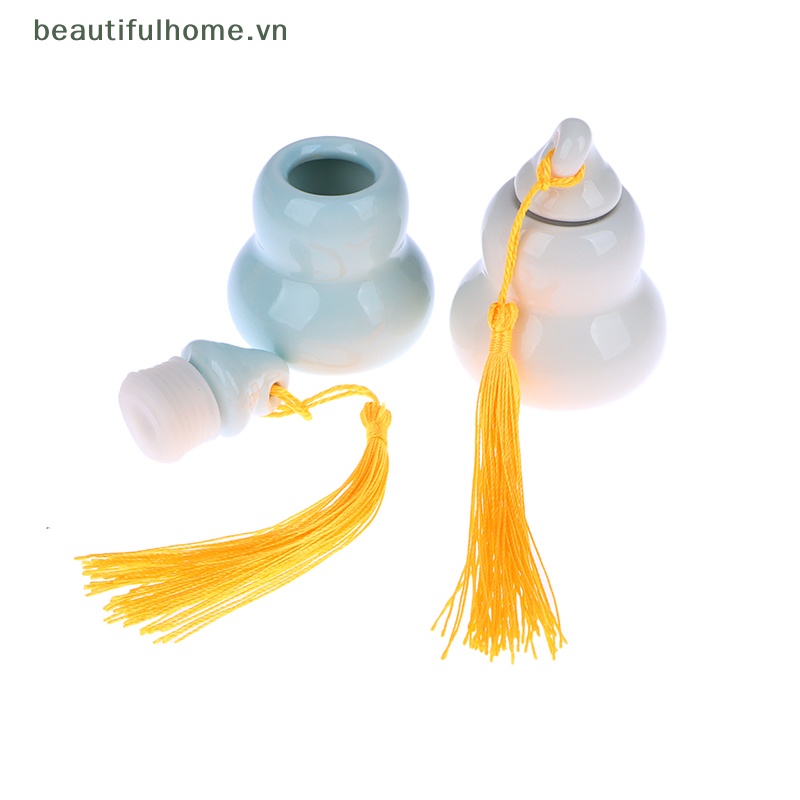 1 Hũ Đựng Thuốc Bằng Sứ Hình Quả Bầu Có Nắp Đậy Tiện Dụng