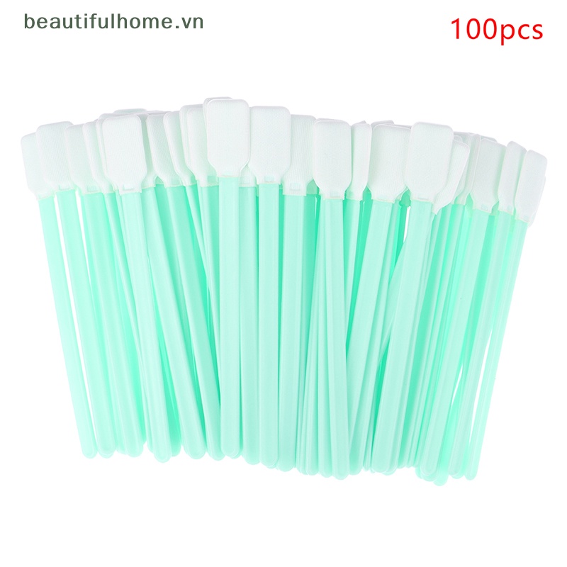 Set 100 Tăm Bông Đầu Xốp Làm Sạch Cho Máy In / Tia Uv