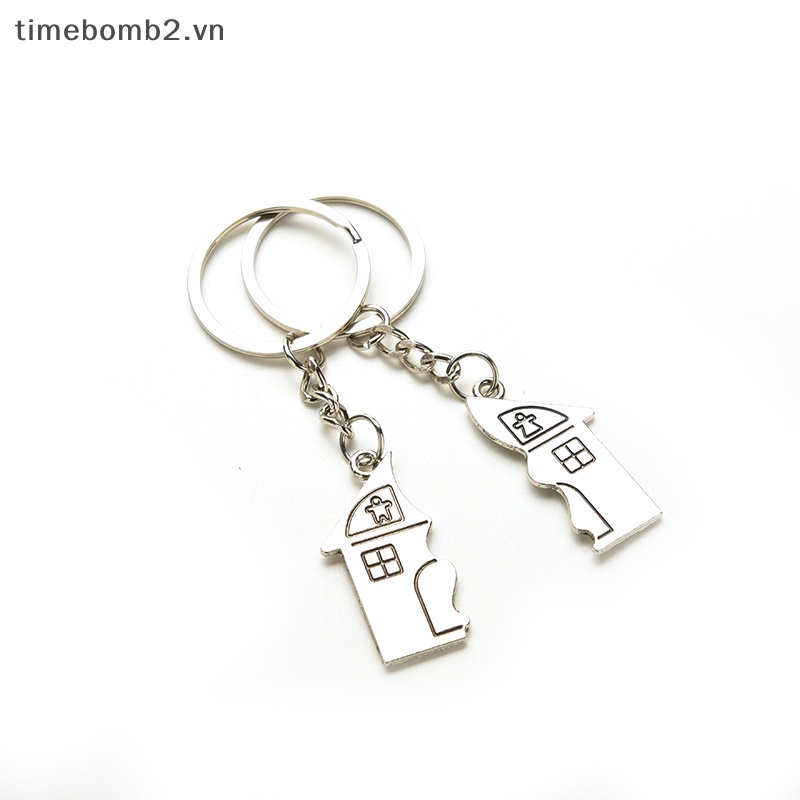 Set 2 Móc Khóa Hình Ngôi Nhà Xinh Xắn Dành Cho Cặp Đôi