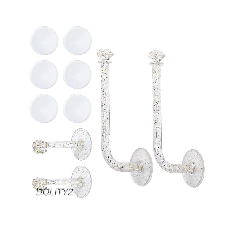 Giá Treo Kẹp Tóc Gắn Tường Trong Suốt Tiện Dụng Cho Nhà Bếp / Phòng Tắm / Văn Phòng