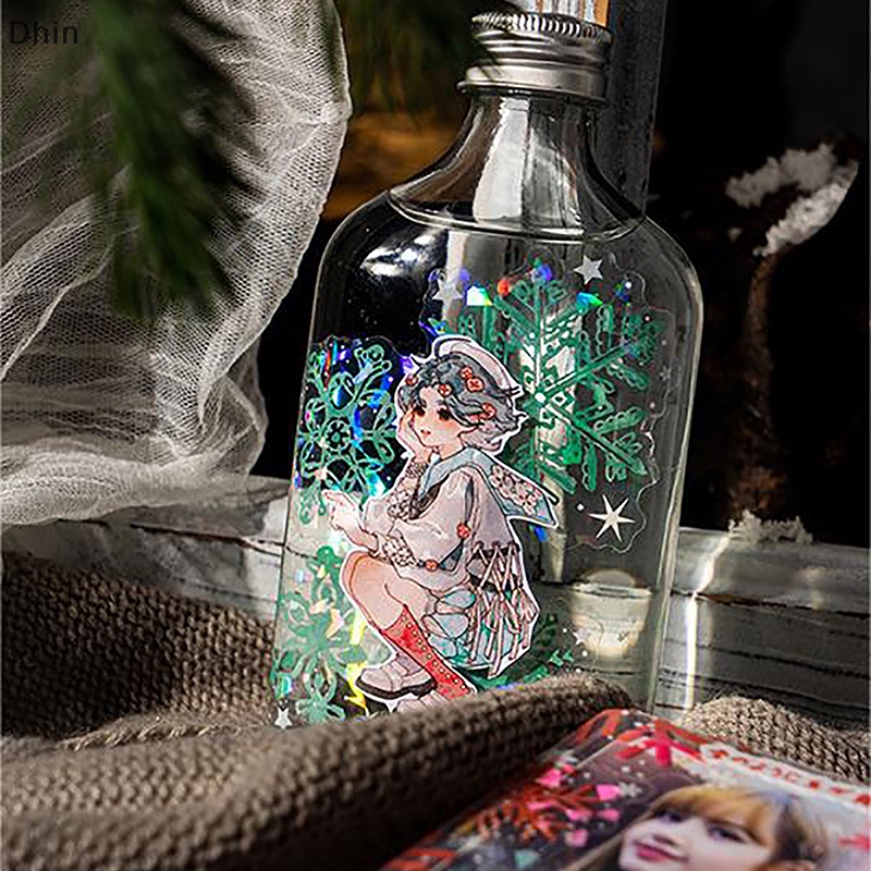 1 Set 6 Kiểu Sticker Dán Hình Bông Tuyết Bằng Nhựa PET Trang Trí Thủ Công DIY