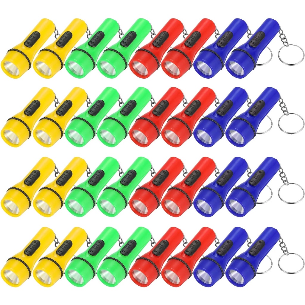 Móc Khóa Đèn Pin Mini Dùng Trang Trí Ngoài Trời Khẩn Cấp Dành Cho Trẻ Em