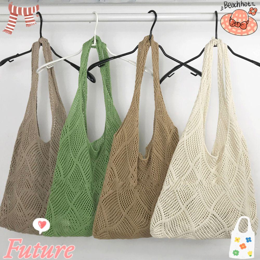 Túi Xách Đan Len Đeo Vai Sức Chứa Lớn Thời Trang Cho Nữ