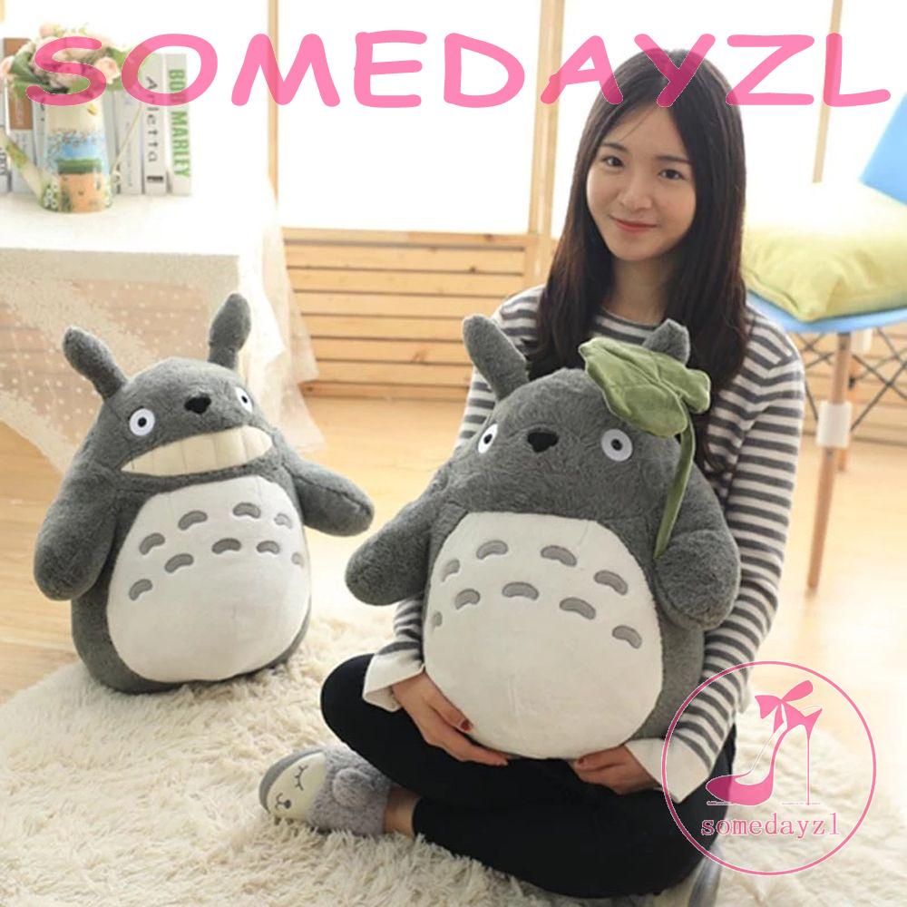 Đồ chơi nhồi bông Hình Mèo Hoạt Hình Totoro Lá Sen Đáng Yêu