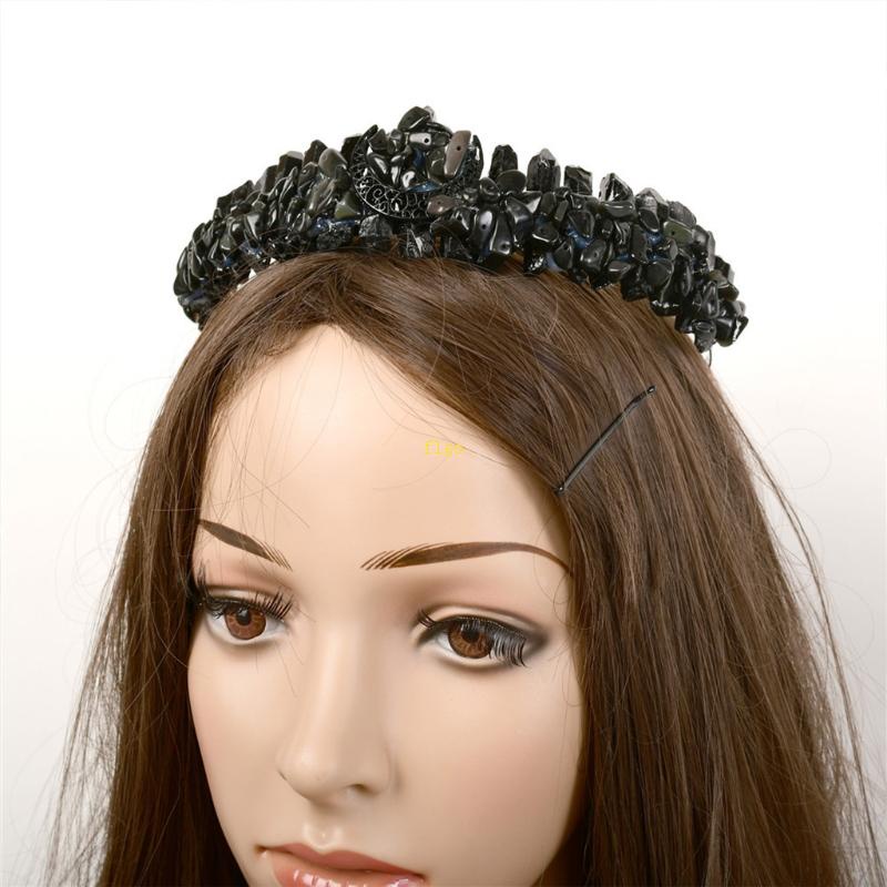 Flgo Phụ Kiện Tóc Hình Vương Miện Đính Pha Lê Lấp Lánh Sang Trọng