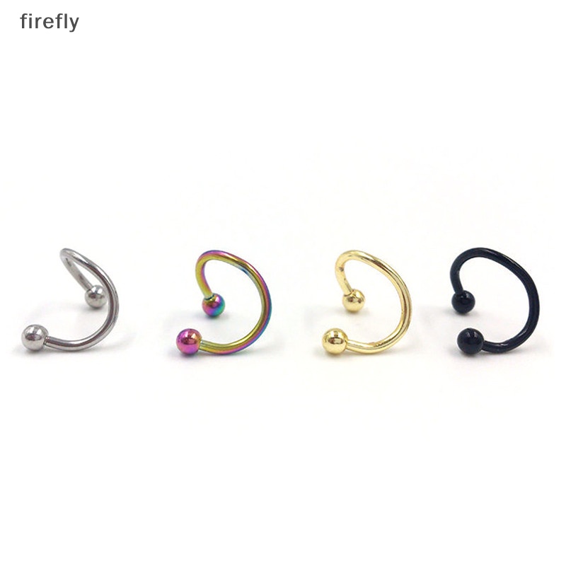 Khuyên Mũi / Môi / Tai Dạng Xoắn Ốc Bằng Thép Không Gỉ Phong Cách Punk