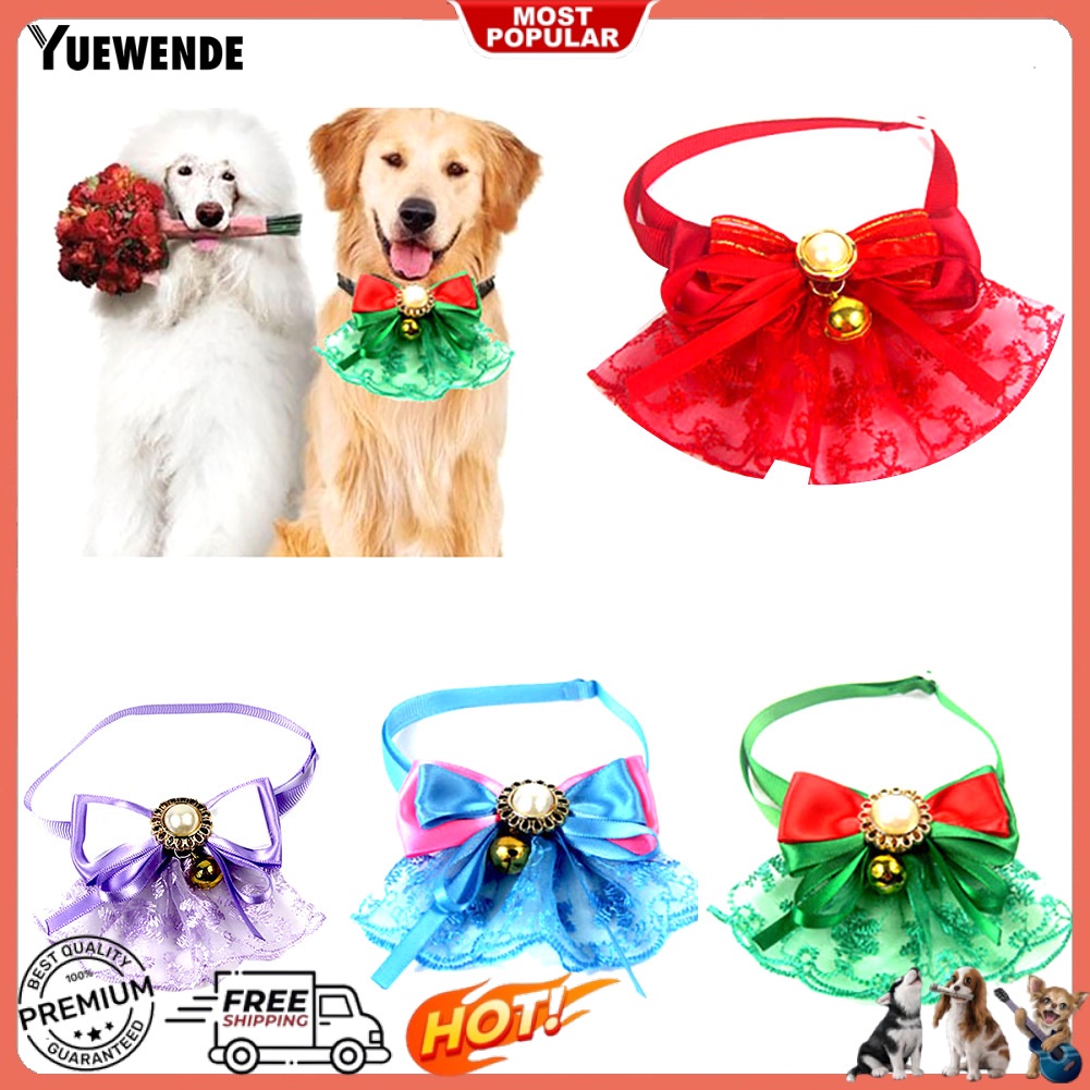 Vòng Cổ Đính Ngọc Trai Giả Và Nơ Xinh Xắn Dành Cho Thú Cưng