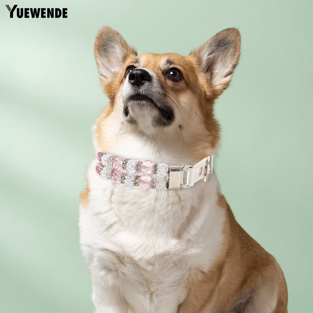 Vòng Cổ Đính Hạt Chống Đứt An Toàn Cho Thú Cưng