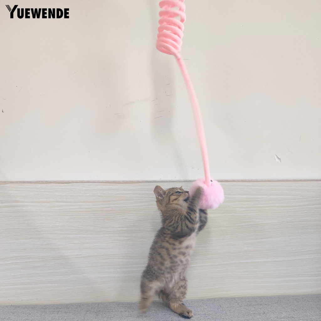 Đồ Chơi Bóng Gắn Lò Xo Chống Trầy Xước Độ Co Giãn Cao Vui Nhộn Cho Mèo Cưng