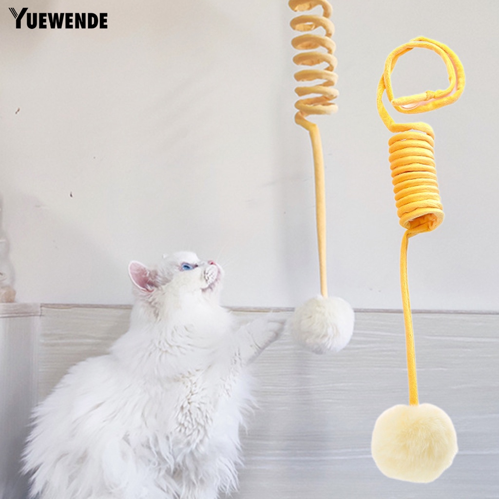 Đồ Chơi Bóng Gắn Lò Xo Chống Trầy Xước Độ Co Giãn Cao Vui Nhộn Cho Mèo Cưng