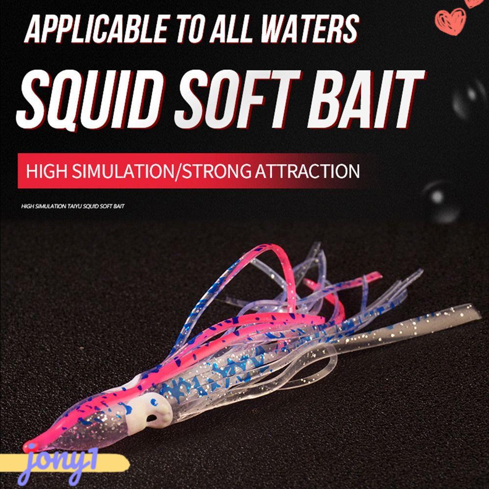 Set 6 Mồi Câu Cá Giả Hình Bạch Tuộc Bằng Silicon TPE Mềm Màu Sắc Ngẫu Nhiên