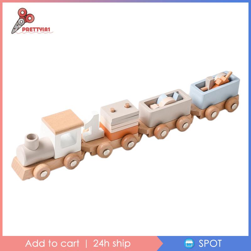 Đồ Chơi Đường Ray Xe Lửa Bằng Gỗ Prettyia1 Dùng Làm Quà Tặng Sinh Nhật Cho Bé