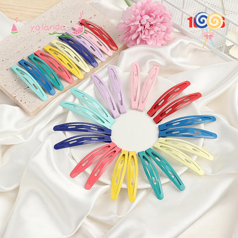 Bộ 10 Kẹp Tóc Kim Loại 2.4 "Hình Oval Thời Trang Cho Nữ