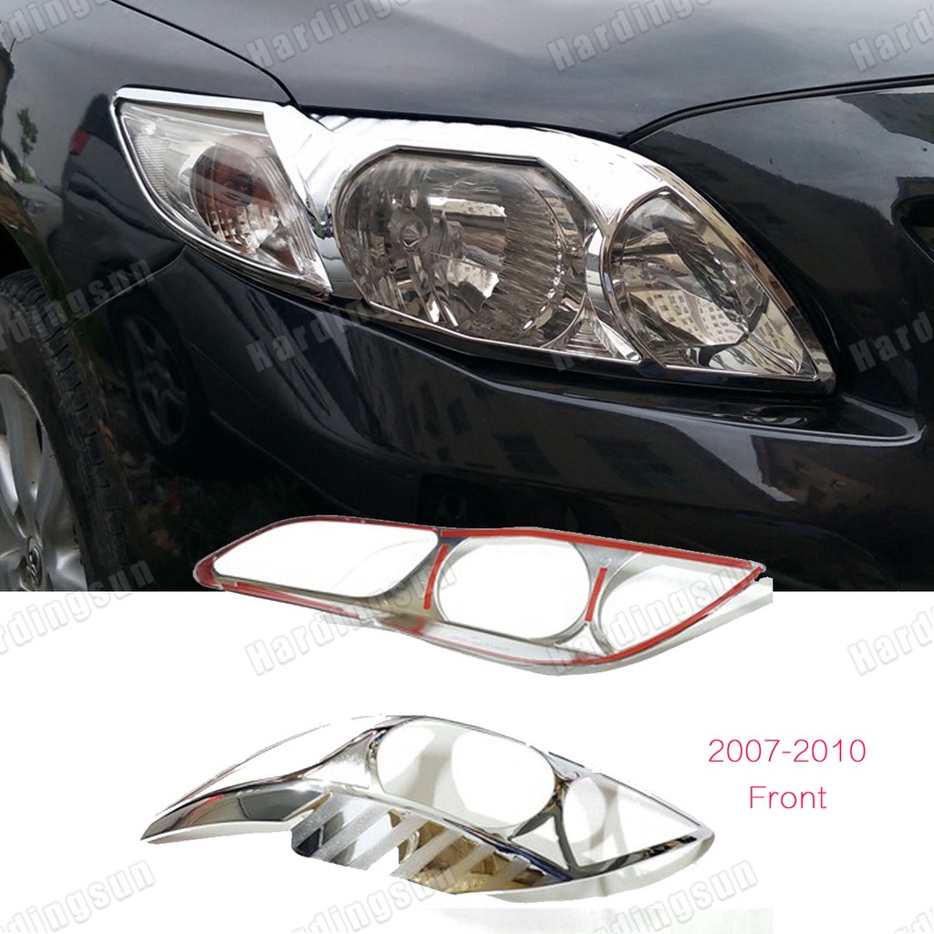 Khung Viền Đèn Pha / Đèn Hậu Bằng ABS Màu Chrome Cho Toyota Corolla Altis 2007 2008 2009 2010 2011 2012 2013
