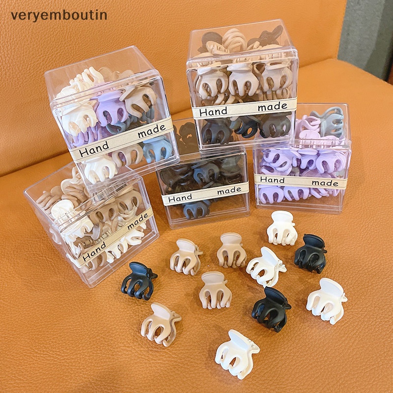 Set 10 Kẹp Tóc Càng Cua Mini Bằng Nhựa Nhám Thời Trang Cho Bé Gái