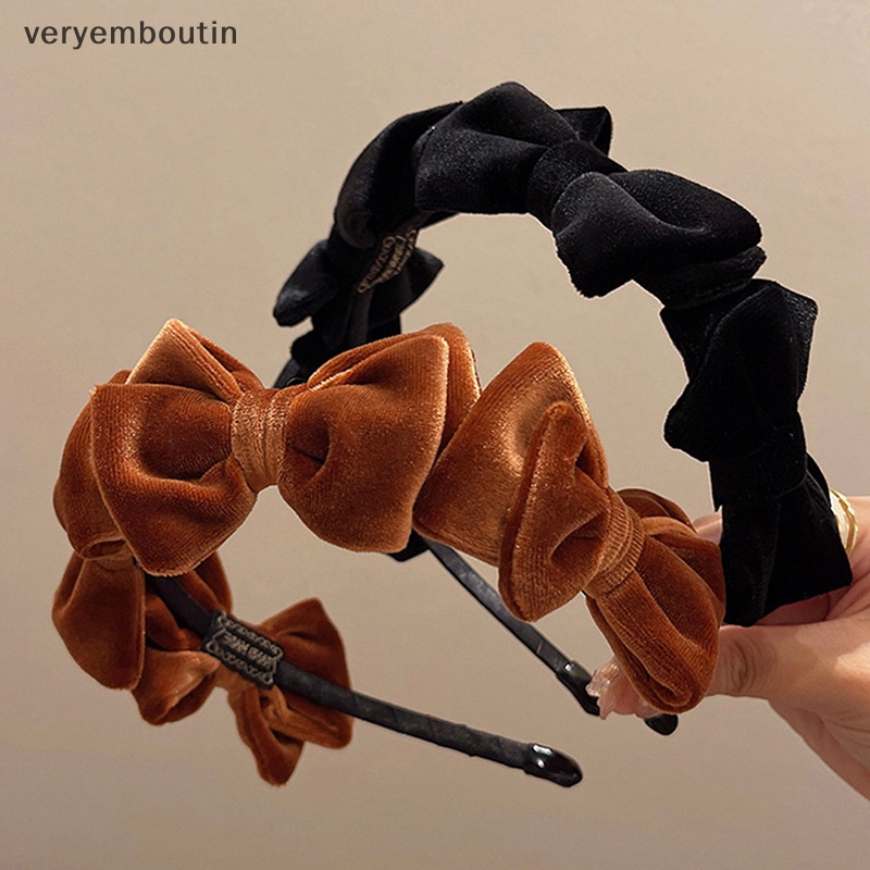Băng Đô Nhung Thắt Nơ Hình Đầu Lâu Thời Trang Thanh Lịch Cao Cấp