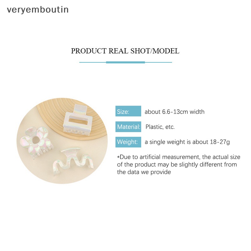 Kẹp Tóc Càng Cua Bằng Nhựa Cỡ Lớn Thời Trang Cho Nữ