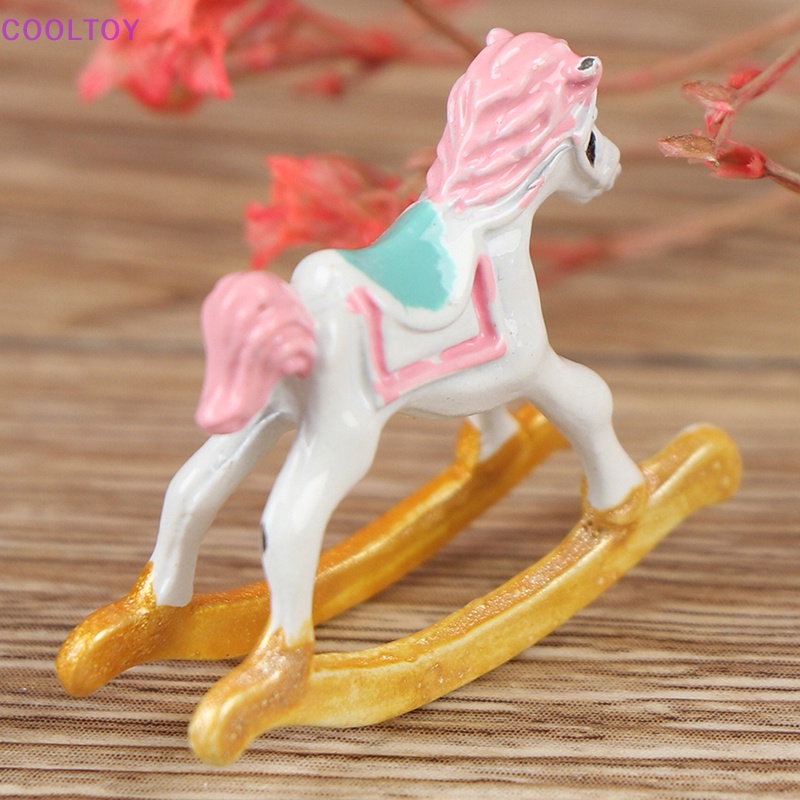 1 Ngựa Gỗ Mini Dễ Thương 1: 12 Trang Trí Nhà Búp Bê