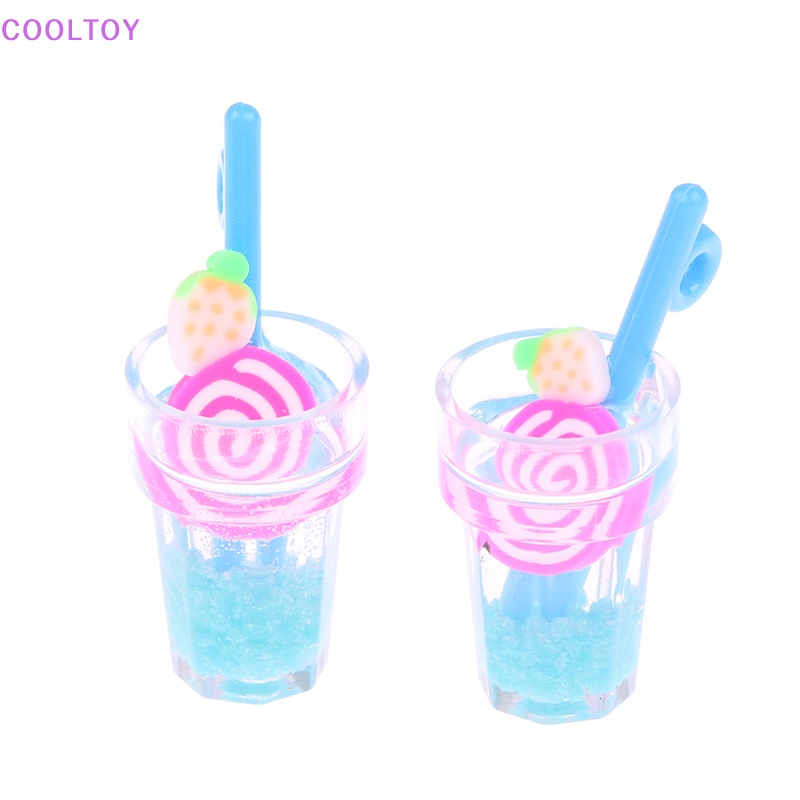 Set 10 Mặt Dây Chuyền Resin 3D Diy Phát Sáng Trong Đêm Hình Cốc Nước Hoạt Hình