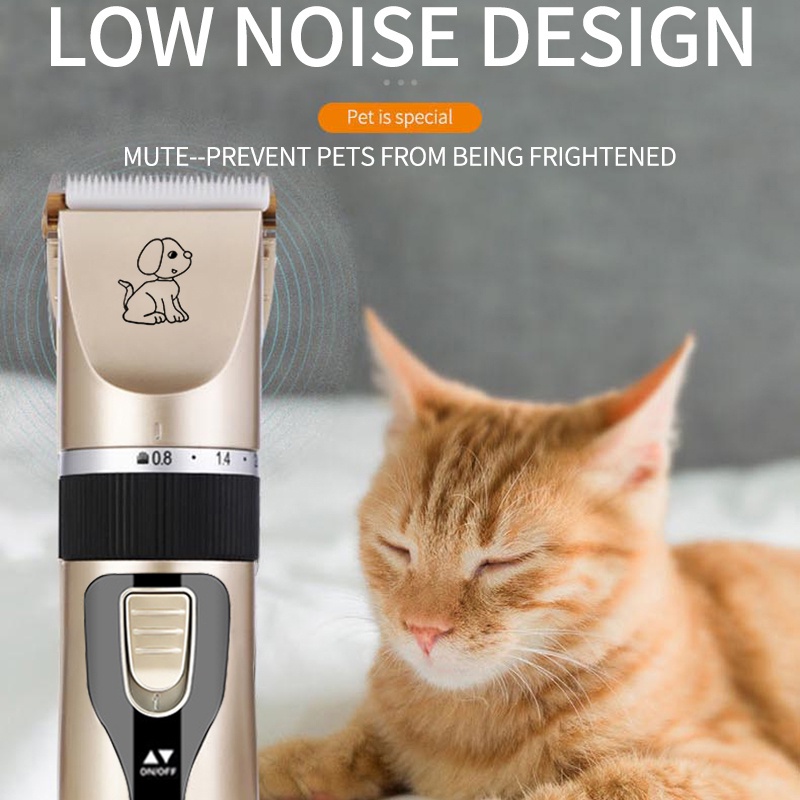 Tông đơ cạo cắt lông cho chó mèo Hàng Full Box - Kèm 8 phụ kiện - Bảo hành uy tín