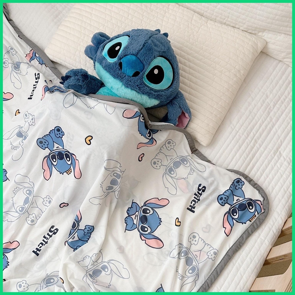 Chăn Mỏng Làm Mát Bằng Sợi Tre Thoáng Khí Họa Tiết Hoạt Hình Cho Mùa Hè