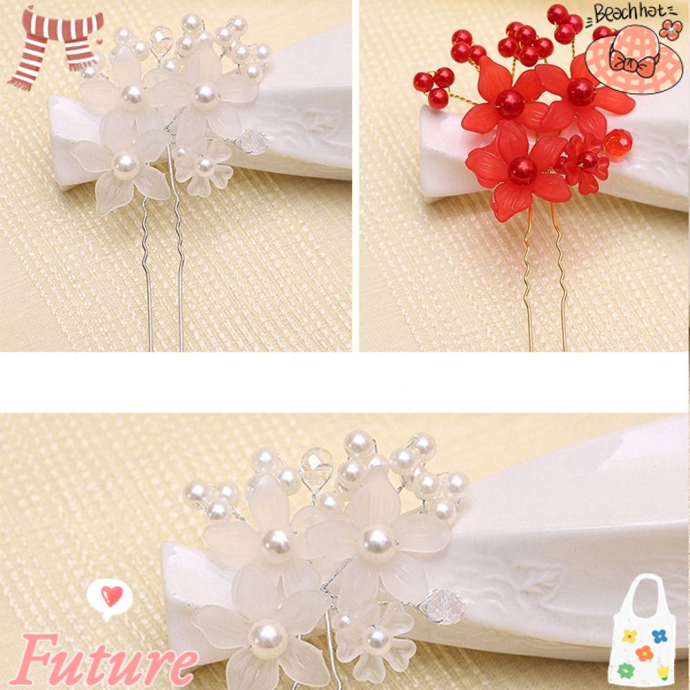 Set 8 Kẹp Tóc Chữ U Họa Tiết Hoa Thời Trang Dành Cho Nữ