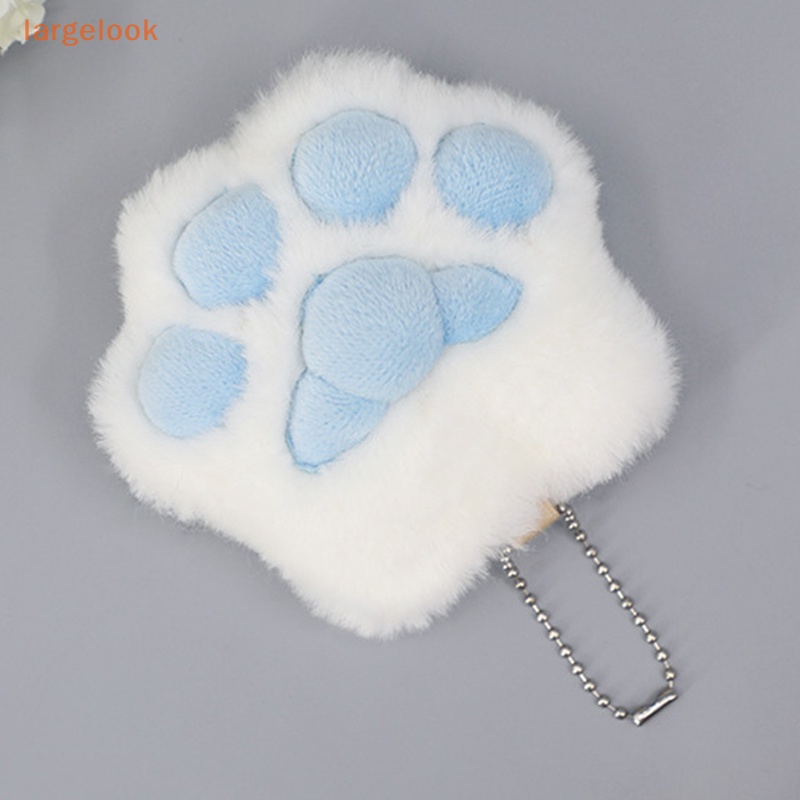 Móc Khóa Hình Chân Mèo Lông Xù Đáng Yêu