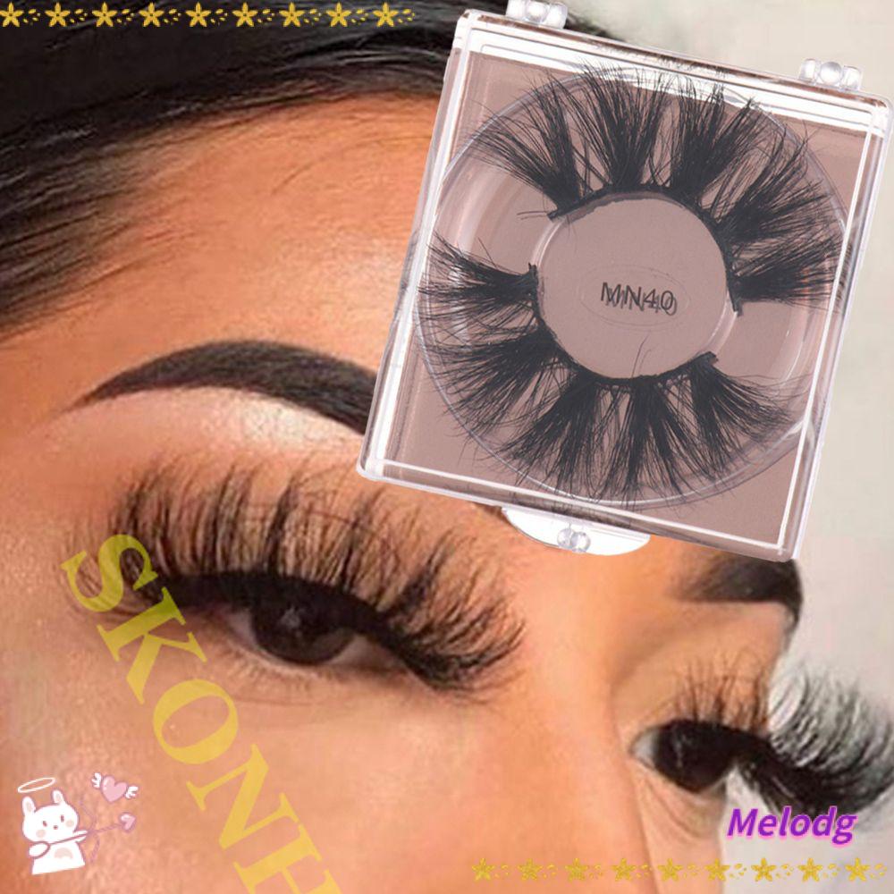 1 Cặp Lông Mi Giả SKONHED Kết Hợp Trang Điểm Mắt Tự Nhiên Dài 100% Lông Chồn 3D