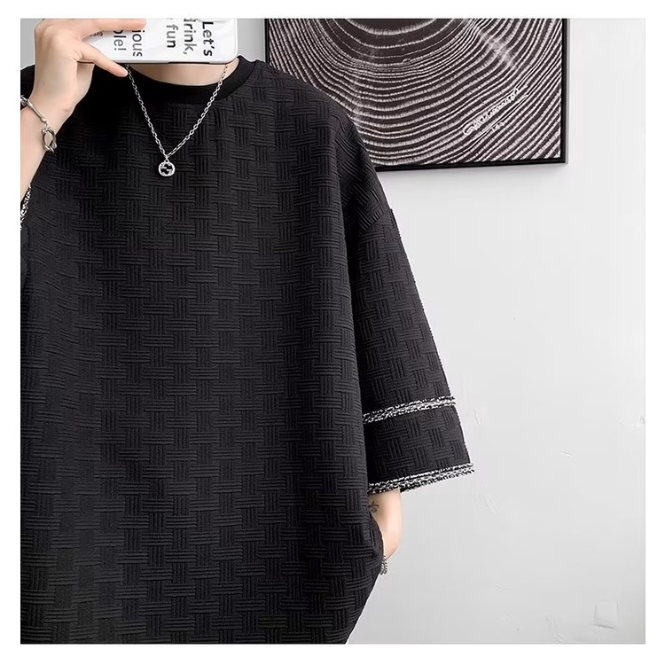 Áo Thun Tay Ngắn Chất Liệu Lụa Lạnh Thời Trang Mùa Hè Cho Nam