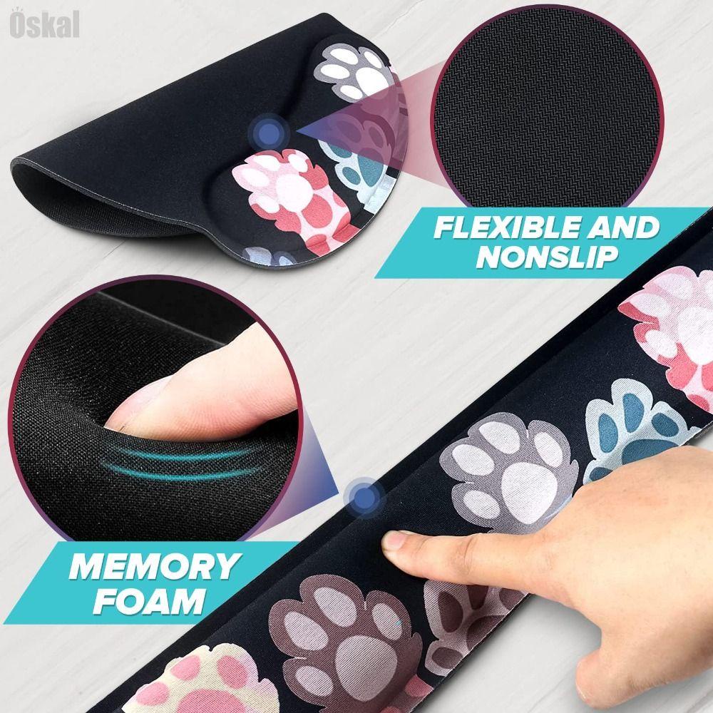 Đệm Lót Chuột Bằng Memory Foam 2 Trong 1 Nhiều Màu Tiện Dụng Hỗ Trợ Cổ Tay Và Giảm Đau