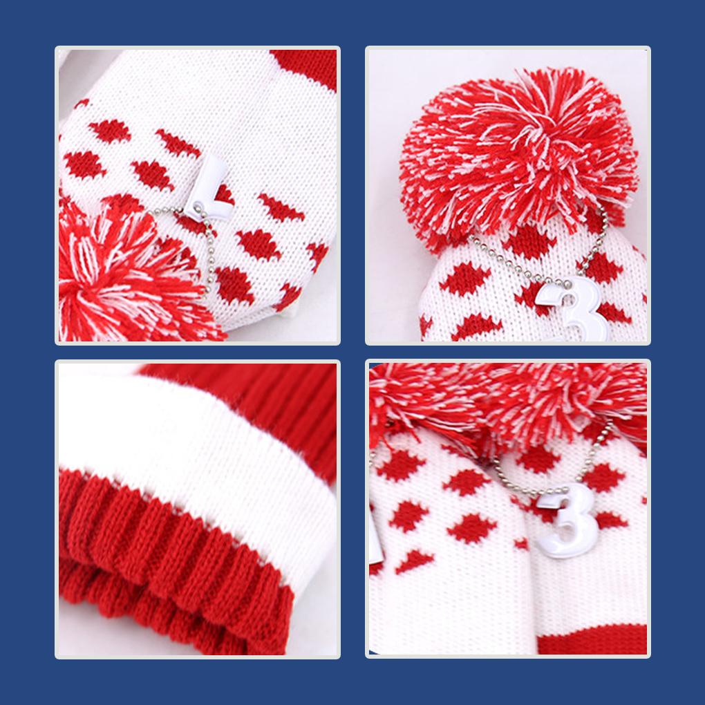 Bộ 3 Vỏ Bọc Đầu Gậy Đánh Golf Làm Bằng Len Kích Thước Nhỏ Gọn Dành Cho 1 / 3 / 5 Clubs