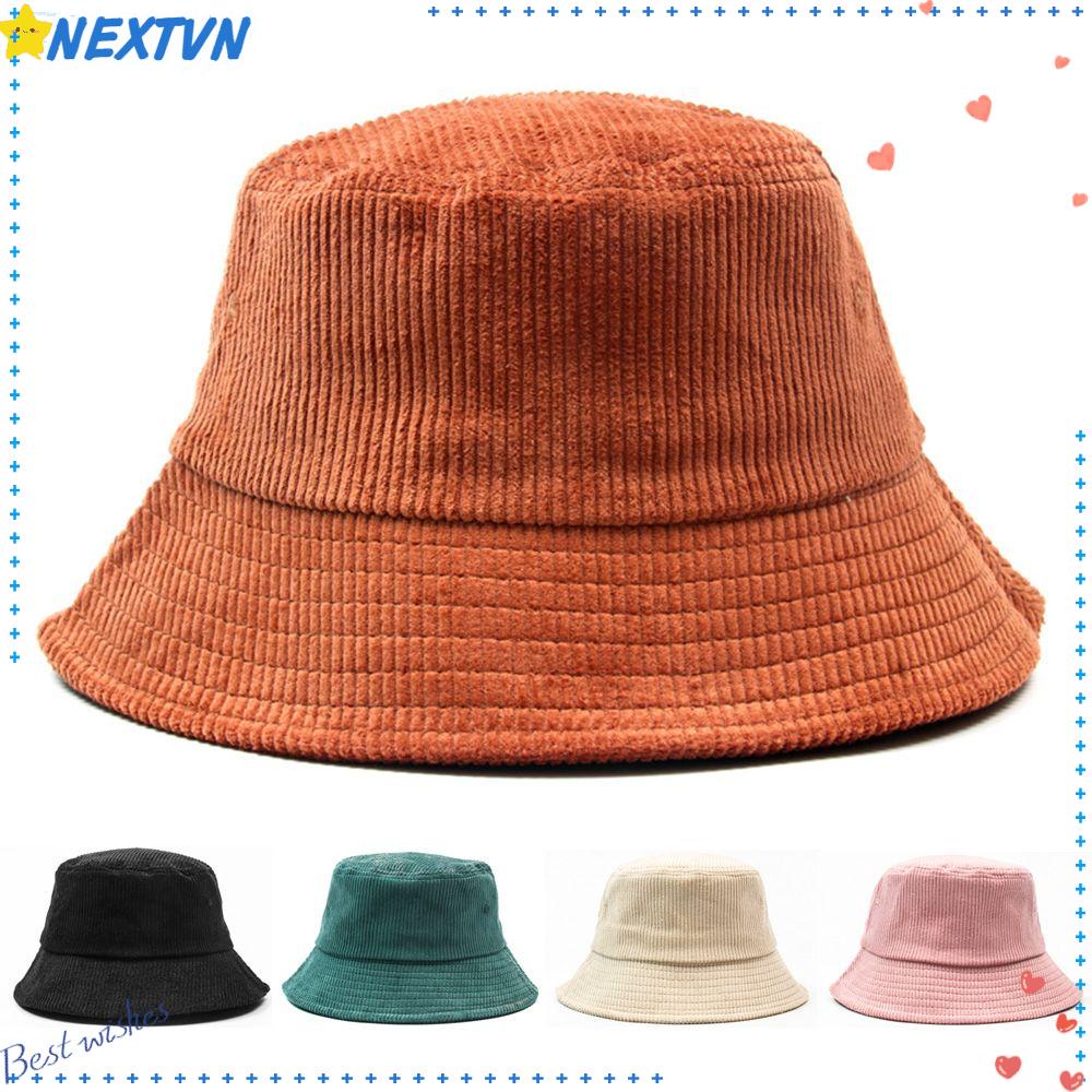 Mũ Bucket Chất Liệu Cotton Màu Sắc Tinh Khiết Thời Trang Unisex