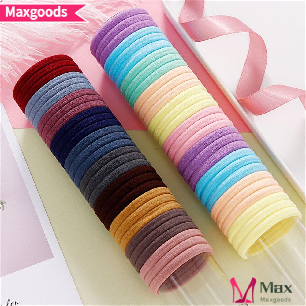 Bộ 50 Dây Buộc Tóc Bằng Nylon Co Giãn Không Phai Màu