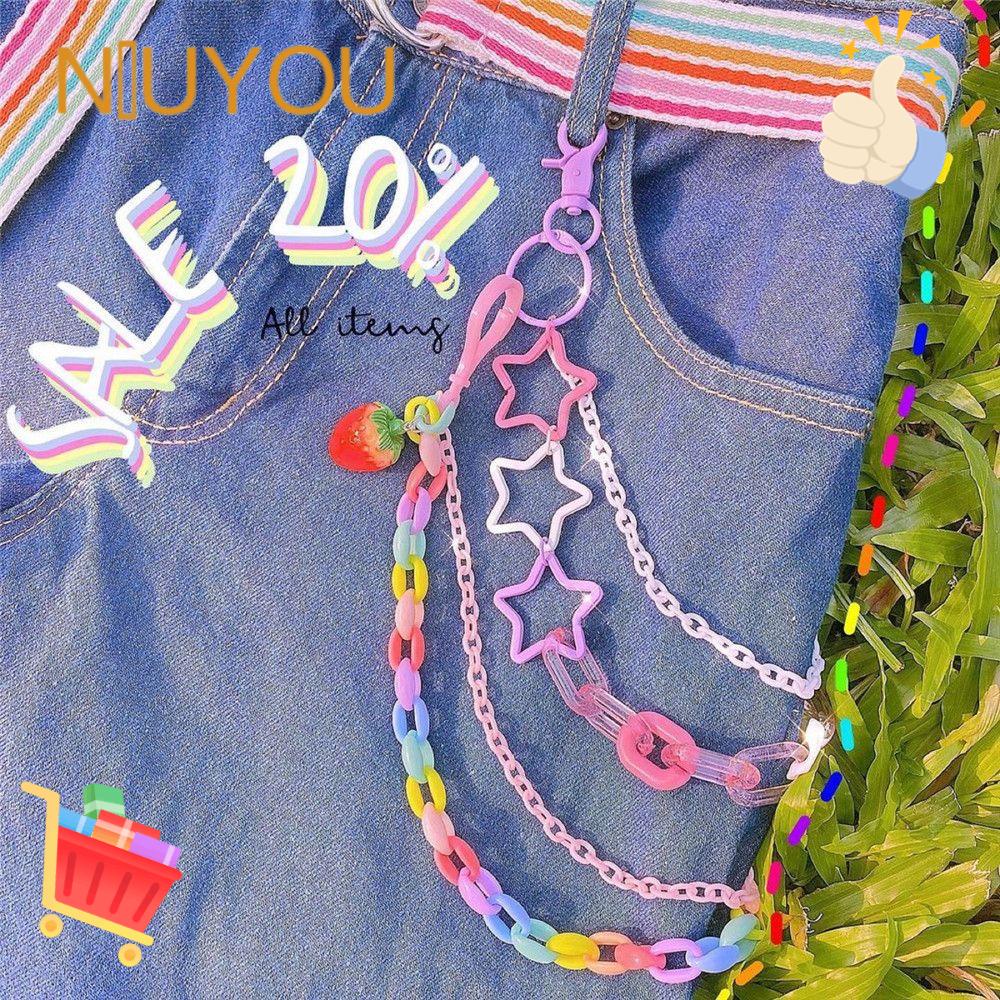 Dây Xích Đeo Thắt Lưng Quần Nhiều Lớp Phong Cách Hip hop Cho Nữ