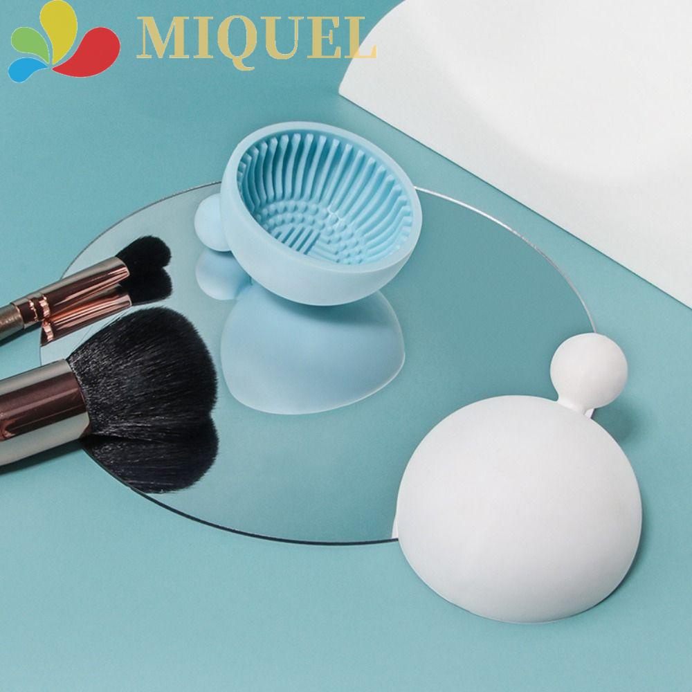 Dụng Cụ Vệ Sinh Cọ Trang Điểm Có Tay Cầm Bằng Silicon Mềm Mại Tiện Dụng Cho Nữ