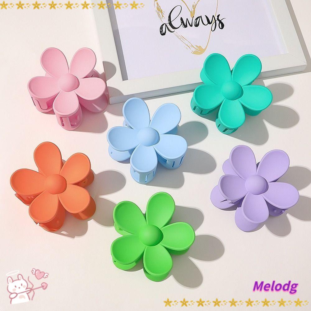 MELODG Bộ 3 Kẹp Tóc Càng Cua Bằng Nhựa Dày Thời Trang 7 Màu Tùy Chọn Cho Nữ