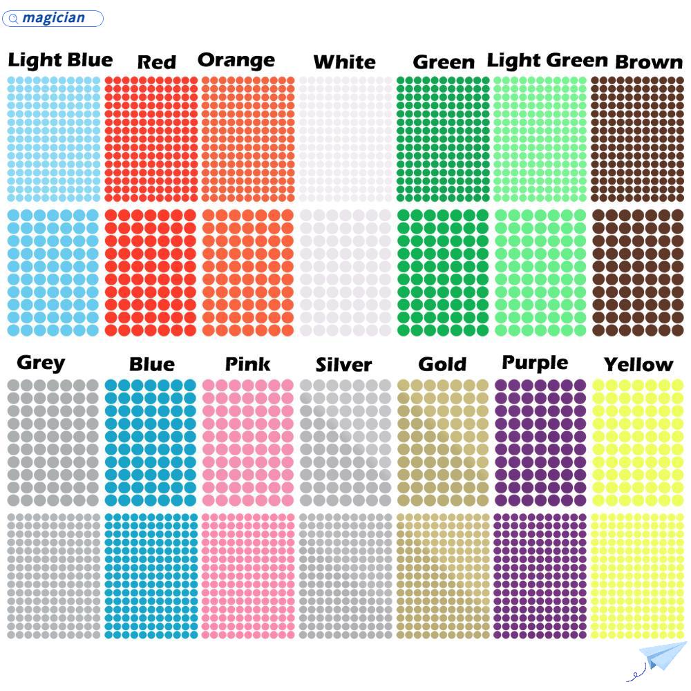 Set 15 Miếng Dán Chấm Tròn Nhiều Màu Trang Trí Tiệc