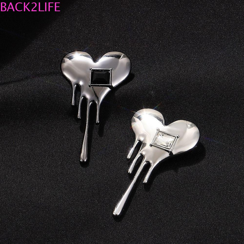 Ghim Cài Áo Hình Trái Tim Sau Lưng2Lip Nham Thạch Phong Cách Hàn Quốc Đơn Giản Rực Rỡ Dành Cho Tiệc Tùng