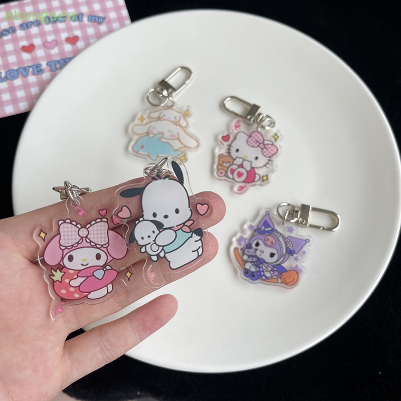 Móc Khóa Hoạt Hình Kuromi Cinnamoroll Bằng Acrylic Đáng Yêu