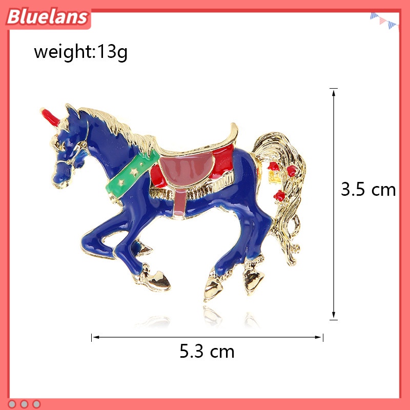 [BLS] Ghim Cài Áo Hình Ngựa May Mắn Sơn Dầu Thời Trang Và Phổ Biến Cho Nam Và Nữ