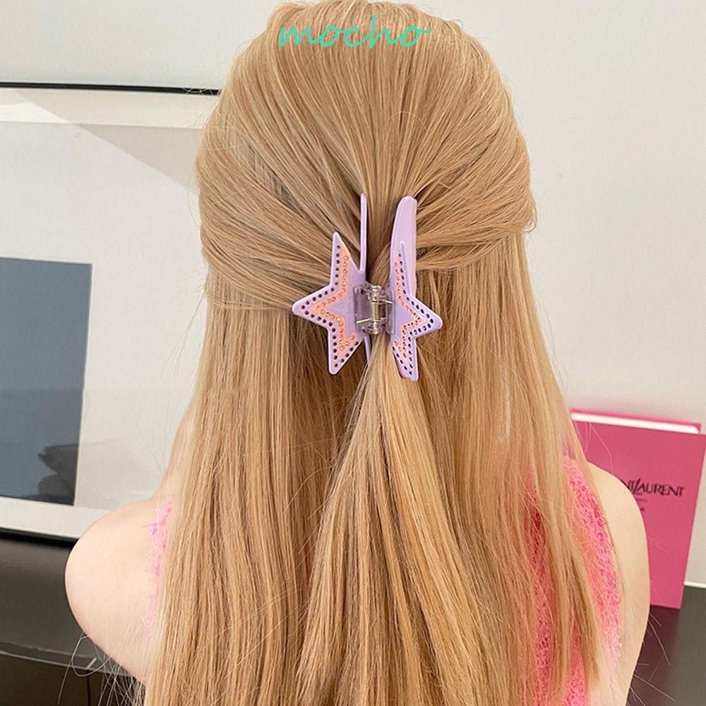 Kẹp Tóc Càng Cua Lớn Hình Ngôi Sao Acetate Thời Trang Hàn Quốc Y2k