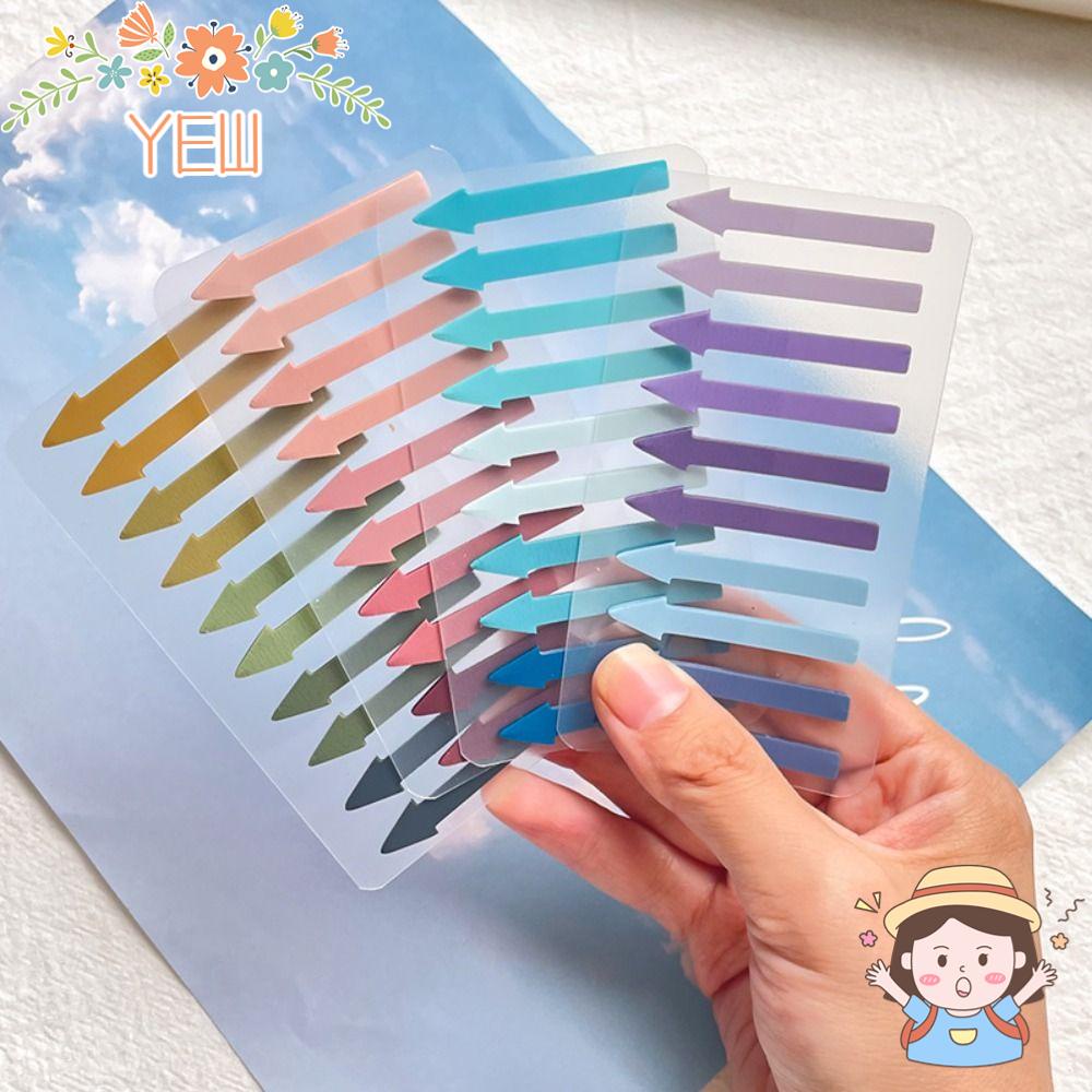 Set 5 Tấm Sticker Màu Dạ Quang Hình Mũi Tên Dành Cho Học Sinh