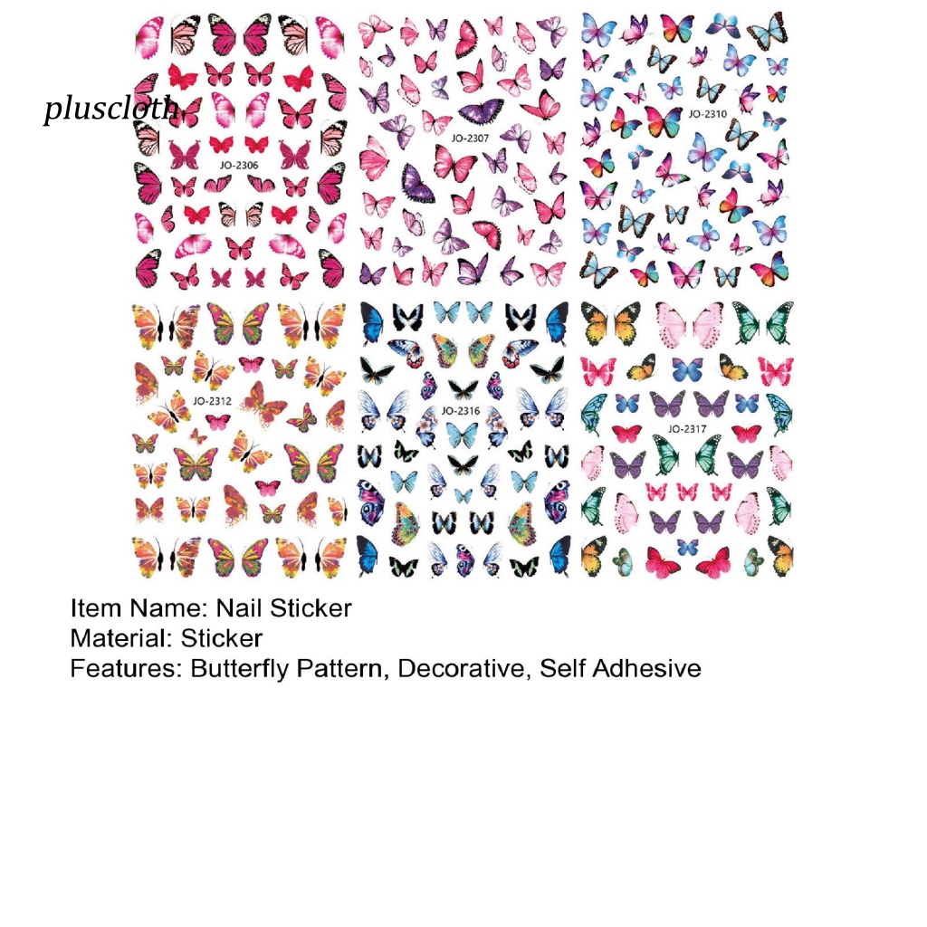 1 Bộ Miếng Dán Trang Trí Móng Tay Nghệ Thuật Nhiều Màu